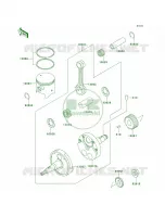 CrankshaftPistons per Kawasaki KDX200 2004