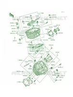 Cylinder Head per Kawasaki Vulcan 800 1998