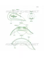 DecalsEbonyGrayVN800 B4 per Kawasaki Vulcan 800 Classic 1997
