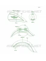 DecalsRedBeigeVN800 B5 per Kawasaki Vulcan 800 Classic 1997