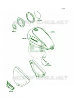 DecalRedRedVN750 A6A7 per Kawasaki Vulcan 750 1992