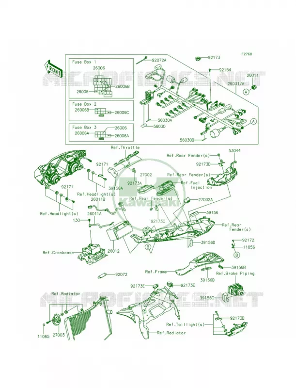 Chassis Electrical Equipment Kawasaki MOTOS 636 2015 Ninja ZX-6R  ZX636FFFA