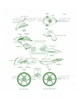 DecalsGreenEFFA per Kawasaki Ninja ZX-6R 2014