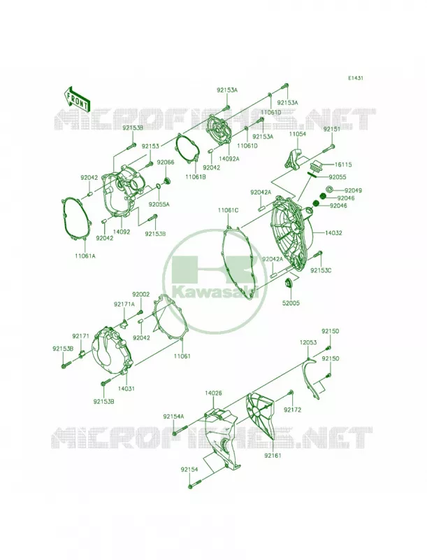 Engine Covers Kawasaki MOTOS 636 2013 Ninja ZX-6R   ZX636EDF