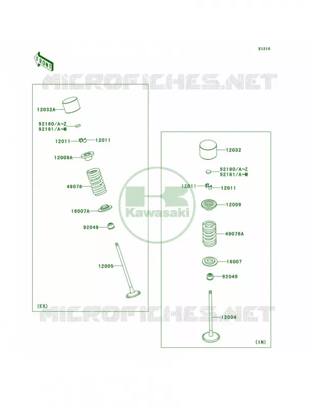 Valves Kawasaki MOTOS 600 2007 Ninja ZX-6R  ZX600P7F