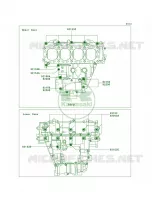 Crankcase Bolt Pattern per Kawasaki Ninja ZX-10R 2005
