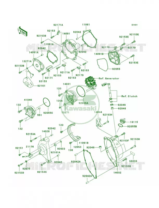 Engine Covers Kawasaki MOTOS 1000 2005 Ninja ZX-10R  ZX1000-C2