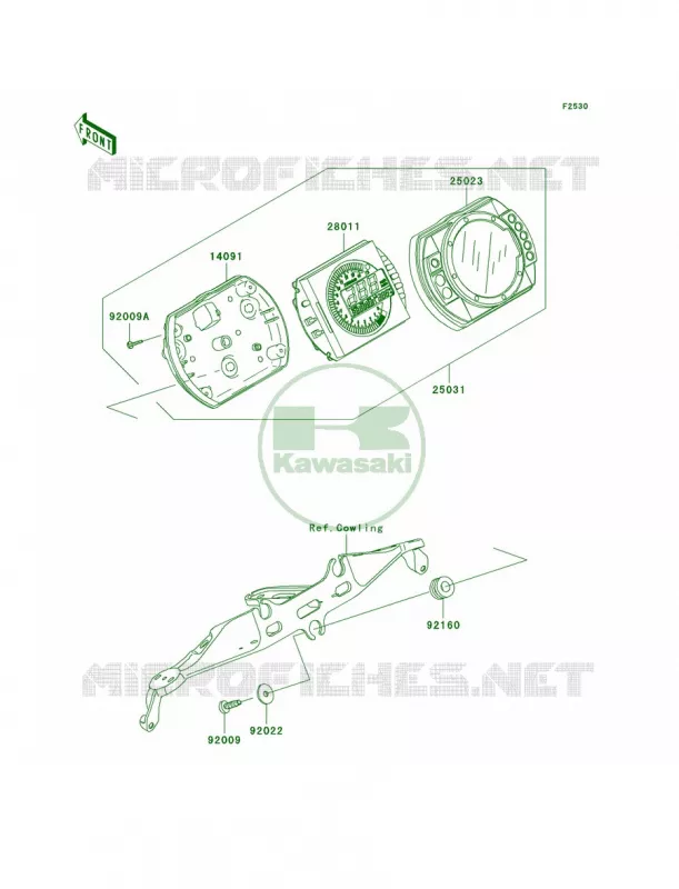 Meters Kawasaki MOTOS 1000 2004 Ninja ZX-10R  ZX1000-C1