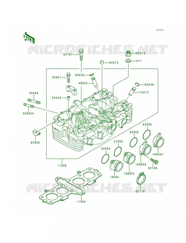 Cylinder Head Kawasaki MOTOS 750 2000 ZR-7  ZR750-F2