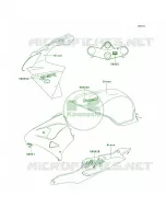 DecalsGreenZX900 E2 per Kawasaki Ninja ZX-9R 2000
