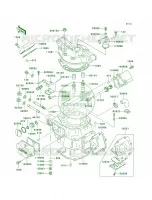 Cylinder HeadCylinder per Kawasaki KDX200 2002