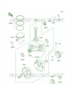 CrankshaftPistons per Kawasaki KDX220R 2002