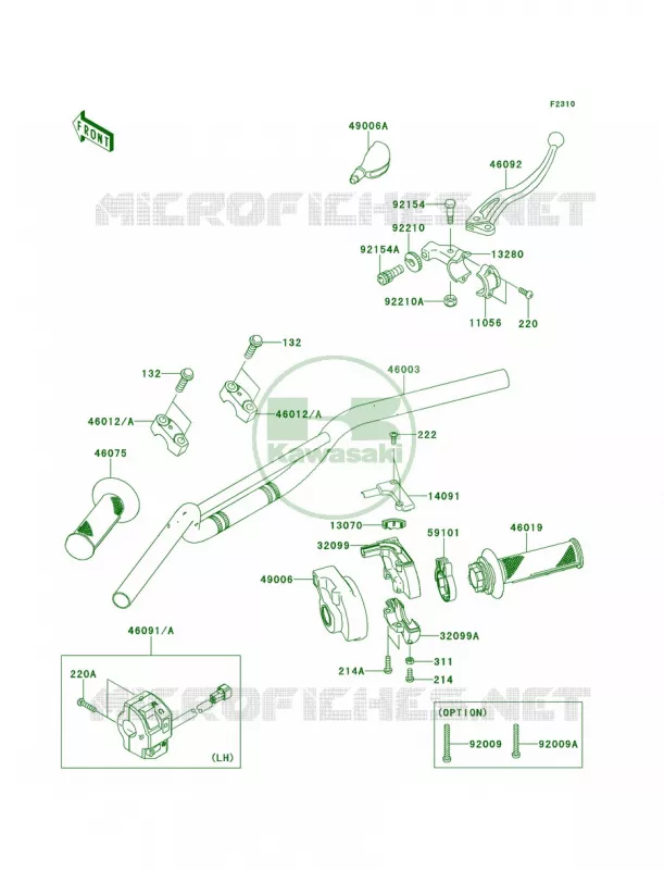 Handlebar Kawasaki MOTOS 110 2013 KLX110  KLX110CDF
