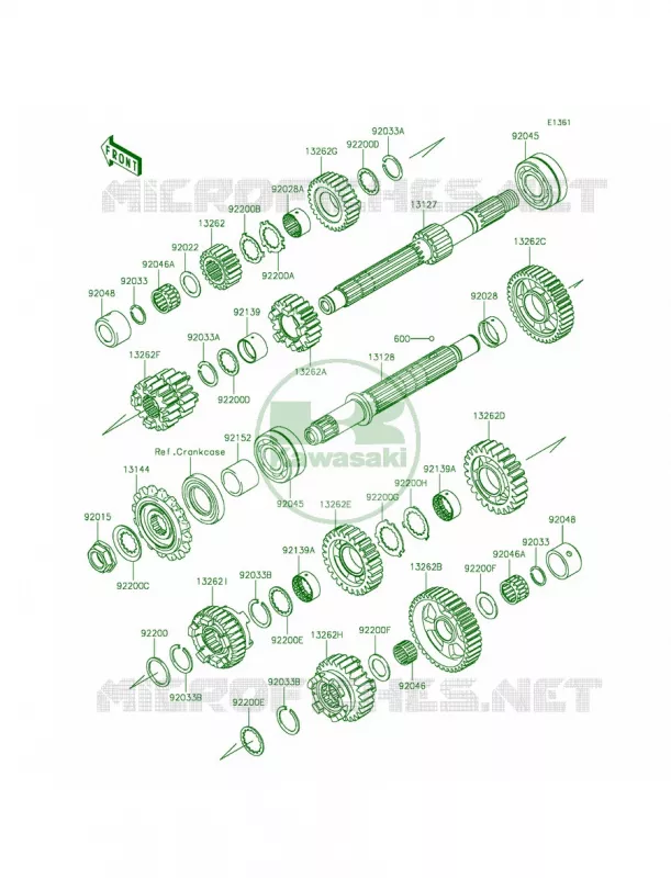 Transmission Kawasaki MOTOS 1000 2015 Ninja 1000 ABS  ZX1000MFF