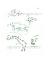 DecalsGreenBlackCNGFF per Kawasaki Z1000 ABS 2015