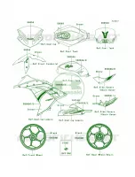 DecalsGreenBEFA per Kawasaki Ninja 300 ABS 2014