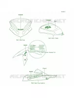 DecalsRedBEFCAUS per Kawasaki Ninja 300 ABS 2014