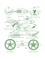 DecalsGreenAESA per Kawasaki Ninja 300 2014