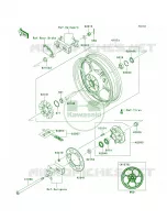 Rear WheelChainAESA per Kawasaki Ninja 300 2014