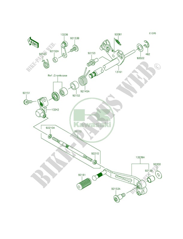 Gear Change Mechanism per Kawasaki ZR800  2013