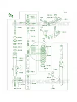 Front ForkKDX220 A4 per Kawasaki KDX220R 1999