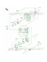 Front Hub per Kawasaki KDX220R 1999