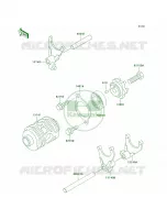 Gear Change DrumShift Forks per Kawasaki KDX220R 1999