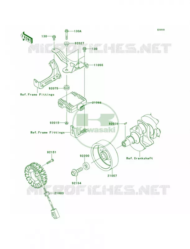 Generator Kawasaki MOTOS 1000 2011 Z1000  ZR1000DBF