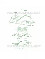 DecalsWhiteSilverB9F per Kawasaki Z1000 2007