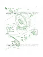 Rear Hub per Kawasaki Z1000 2006