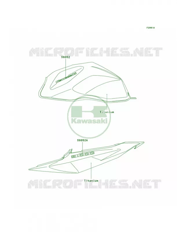 DecalsTitanium Kawasaki MOTOS 1000 2006 Z1000  ZR1000A6F
