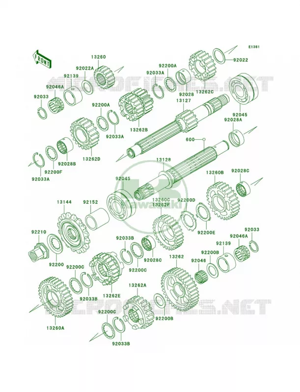 Transmission Kawasaki MOTOS 1000 2005 Z1000   ZR1000-A3H
