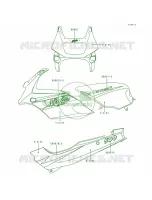 DecalsVioletEX500 D3 per Kawasaki Ninja 500R 1998