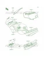 DecalsEbonyEX250 F10 per Kawasaki Ninja 250R 1996
