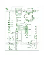 Front ForkKDX200 H1 H3 per Kawasaki KDX200 1996