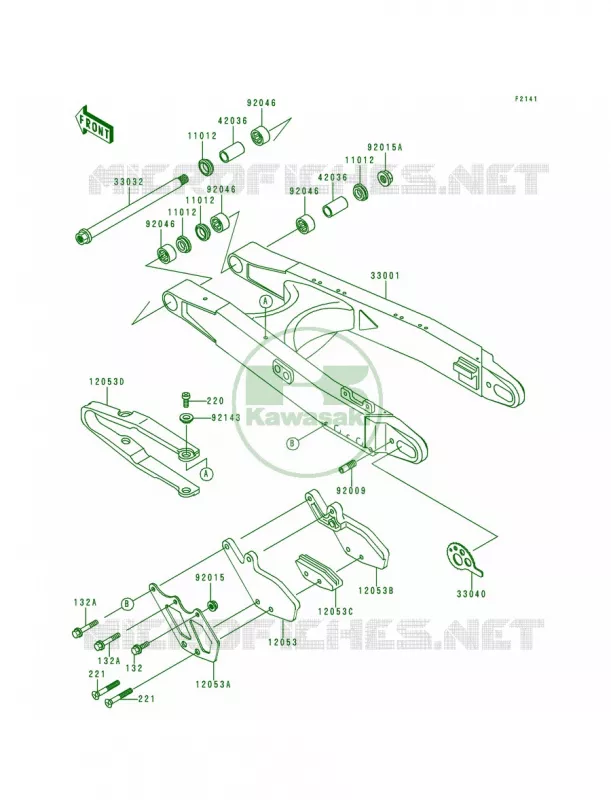 Swingarm Kawasaki MOTOS 200 1996 KDX200  KDX200-H2