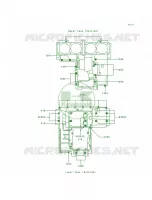 Crankcase Bolt Pattern per Kawasaki ZR1100 Zephyr 1994
