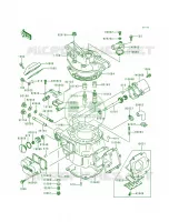 Cylinder HeadCylinder per Kawasaki KDX200 1995